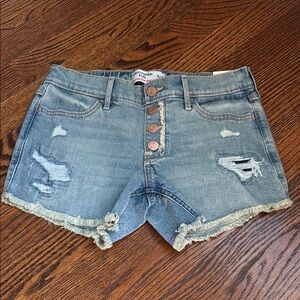 Abercrombie kids Blue Distressed Denim Shorts
